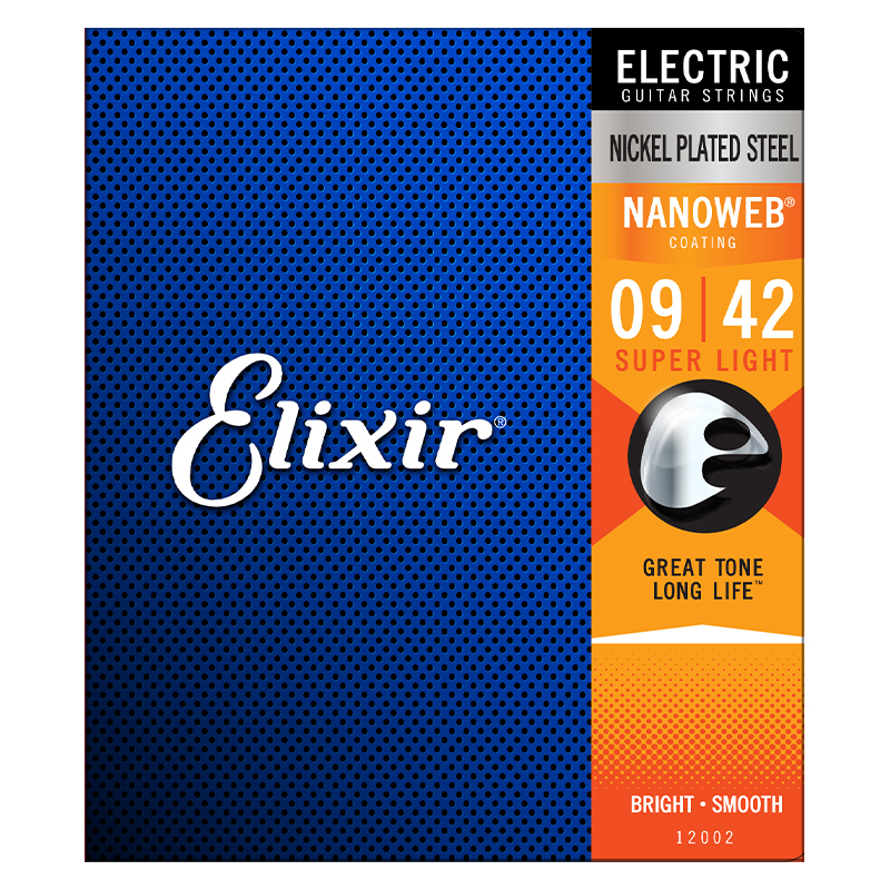 Elixir Nanoweb 009-042 Electric Guitar Strings for Bright Sound, product image from Cggeorgallis