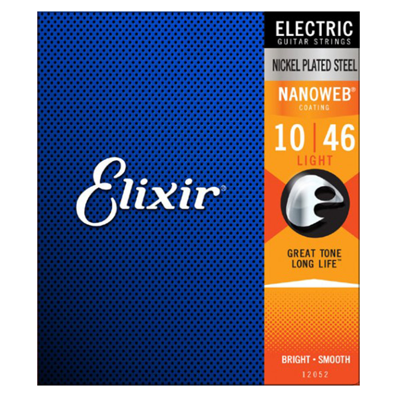 Elixir Nanoweb 010-046 Electric Guitar Strings for Bright Sound, product image from PlayMusic123.com