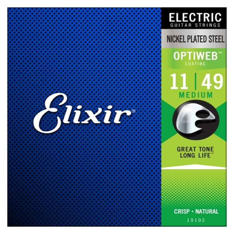 Elixir Optiweb 11-49 Electric Guitar Strings for Vibrant Sound, product image from Cggeorgallis
