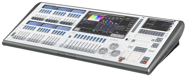 Avolites Ultimate Festival Lighting Desk with Dual Touchscreens and Network Switch, product image from Cggeorgallis