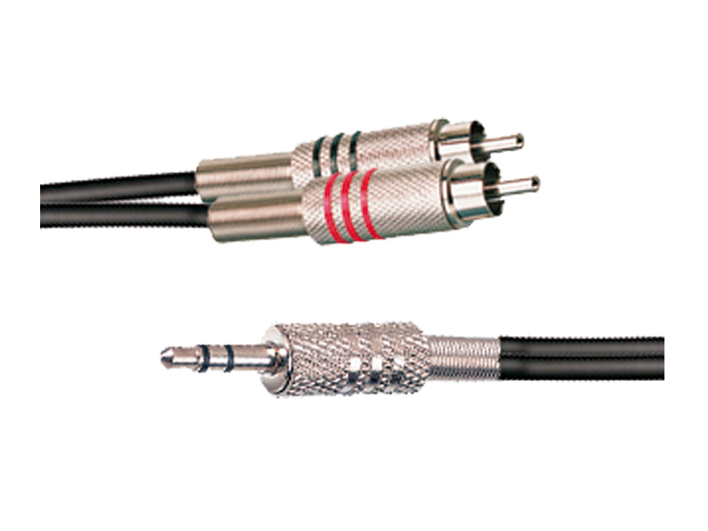 Audio Music Systems Stereo Audio Splitter Cable 3.5 mm to Dual RCA – 1 Meter Length, product image from Cggeorgallis