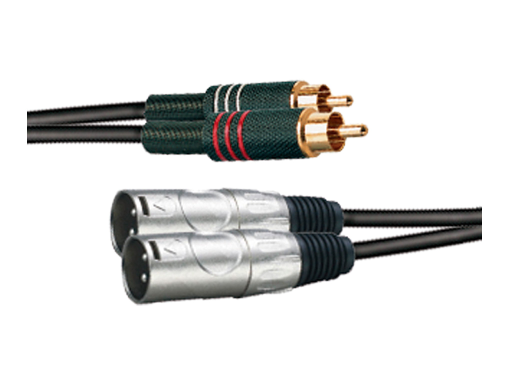Audio Music Systems Male RCA to Male XLR 3 m Cables for Professional Sound Systems, product image from Cggeorgallis