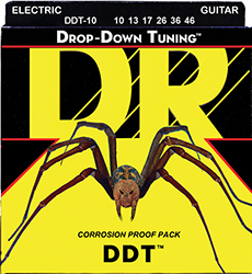 DR Strings DR DDT-10 Electric Guitar Strings for Drop-Down Tuning, product image from Cggeorgallis