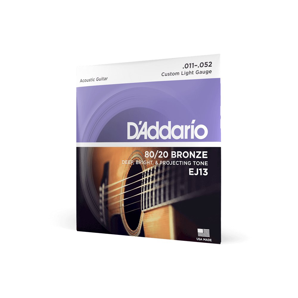 D'addario Bright & Bold 80/20 Bronze Acoustic Guitar Strings 11-52, product image from Cggeorgallis
