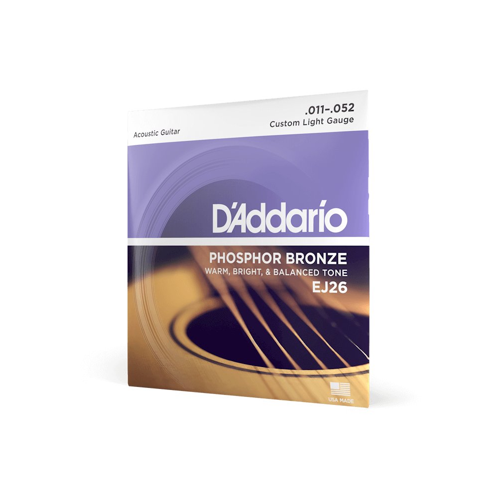 D'addario Premium Phosphor Bronze Acoustic Guitar Strings, Custom Light 11-52, product image from Cggeorgallis
