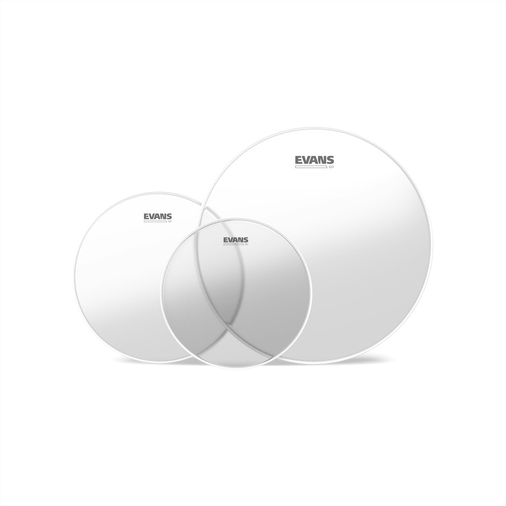 Evans G1 Clear Fusion Tom Heads – 10-12-14″ for Dynamic Sound, product image from Cggeorgallis