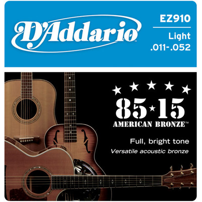 D'addario Bright Sustain 85/15 Bronze Acoustic Guitar Strings, Light 11-52, product image from Cggeorgallis