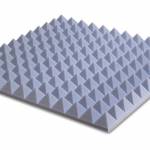 Premium Foam Pyramidal Panels - 12 White Acoustic Tiles 60 x60 cm
