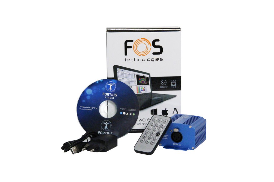 Fos Technologies 512 DMX LED Player with Remote Control & USB Power Supply, product image from Cggeorgallis
