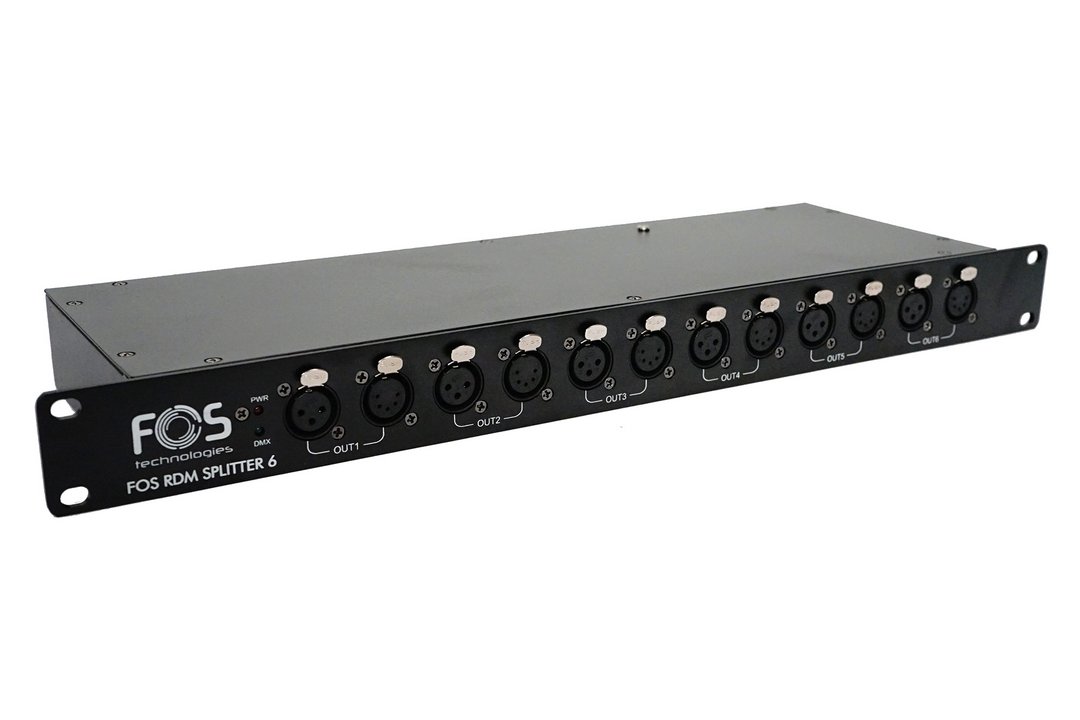 Fos Technologies 6-Channel Isolated DMX Splitter for Reliable Signal Distribution, product image from Cggeorgallis