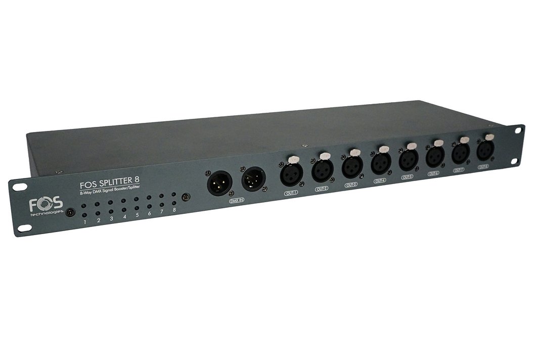 Fos Technologies 8-Channel Isolated DMX Splitter for Superior Signal Integrity, product image from Cggeorgallis