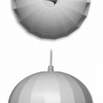 Spherical ABS Pendant Light - 360° Dispersion, 20 W Power