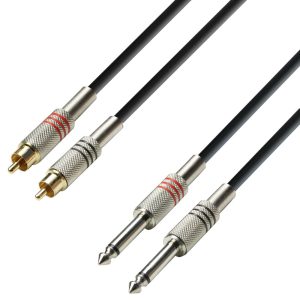 High-Fidelity 3 m RCA to 6.3 mm Mono Cable - Gold Plated Quality