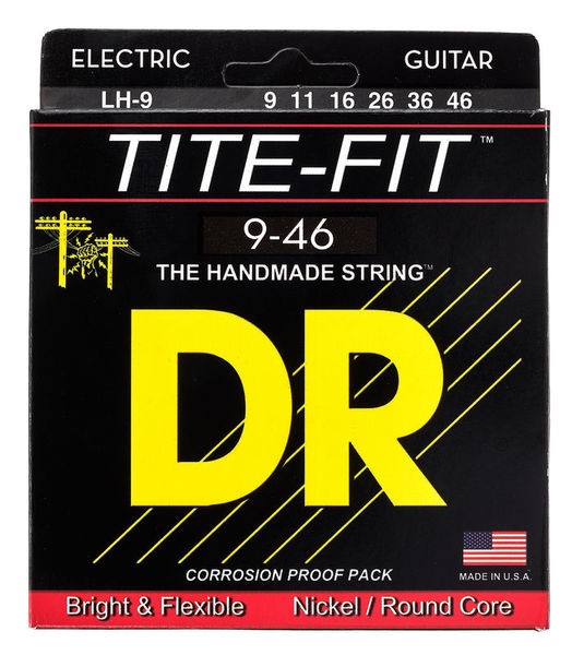 DR Strings Nickel Plated Electric DR Tite-Fit Lite: 9 to 46 Gauge, product image from Cggeorgallis