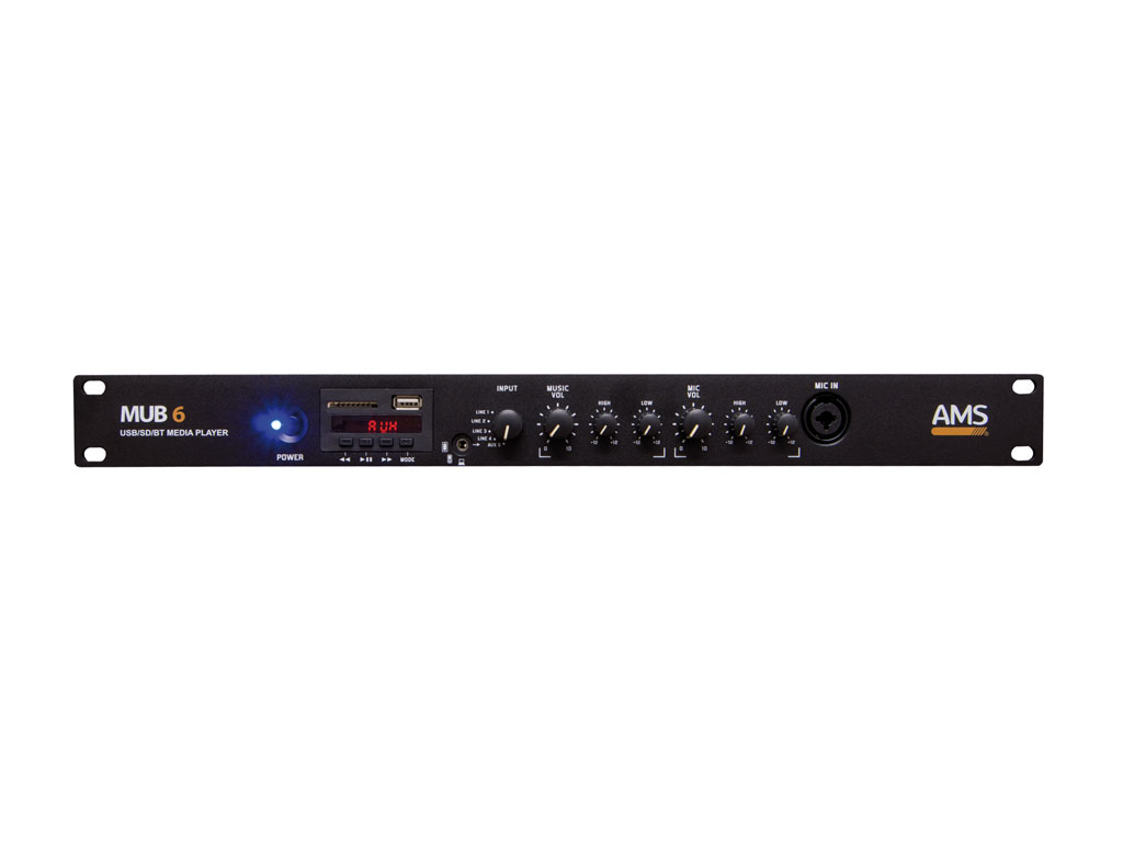 Audio Music Systems Versatile USB & Bluetooth Audio Mixer with 4 Line Inputs, product image from Cggeorgallis