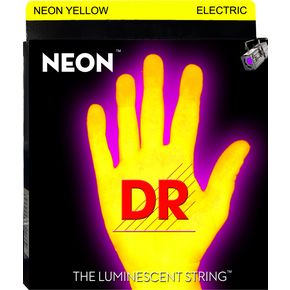 DR Strings Vibrant K3™ NEON™ Yellow Guitar Strings 10-46 for Bold Sound, product image from Cggeorgallis