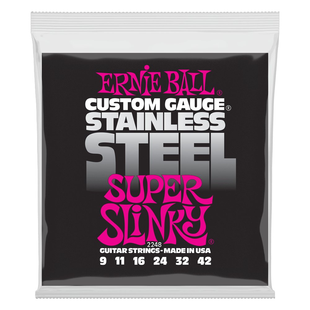 Ernie Ball Strings Stainless Nickel Wound Guitar Strings 09-42 for Bright Sound, product image from Cggeorgallis