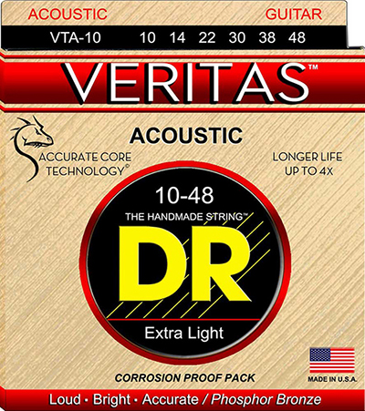 DR Strings Lightweight DR Phosphor Bronze Acoustic Strings VTA-10 Set, product image from Cggeorgallis
