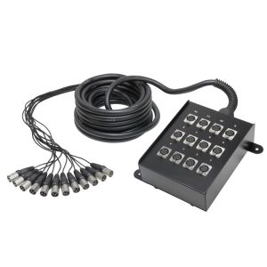 Durable 12-Channel Multicore Stage Box with 10 m Cable
