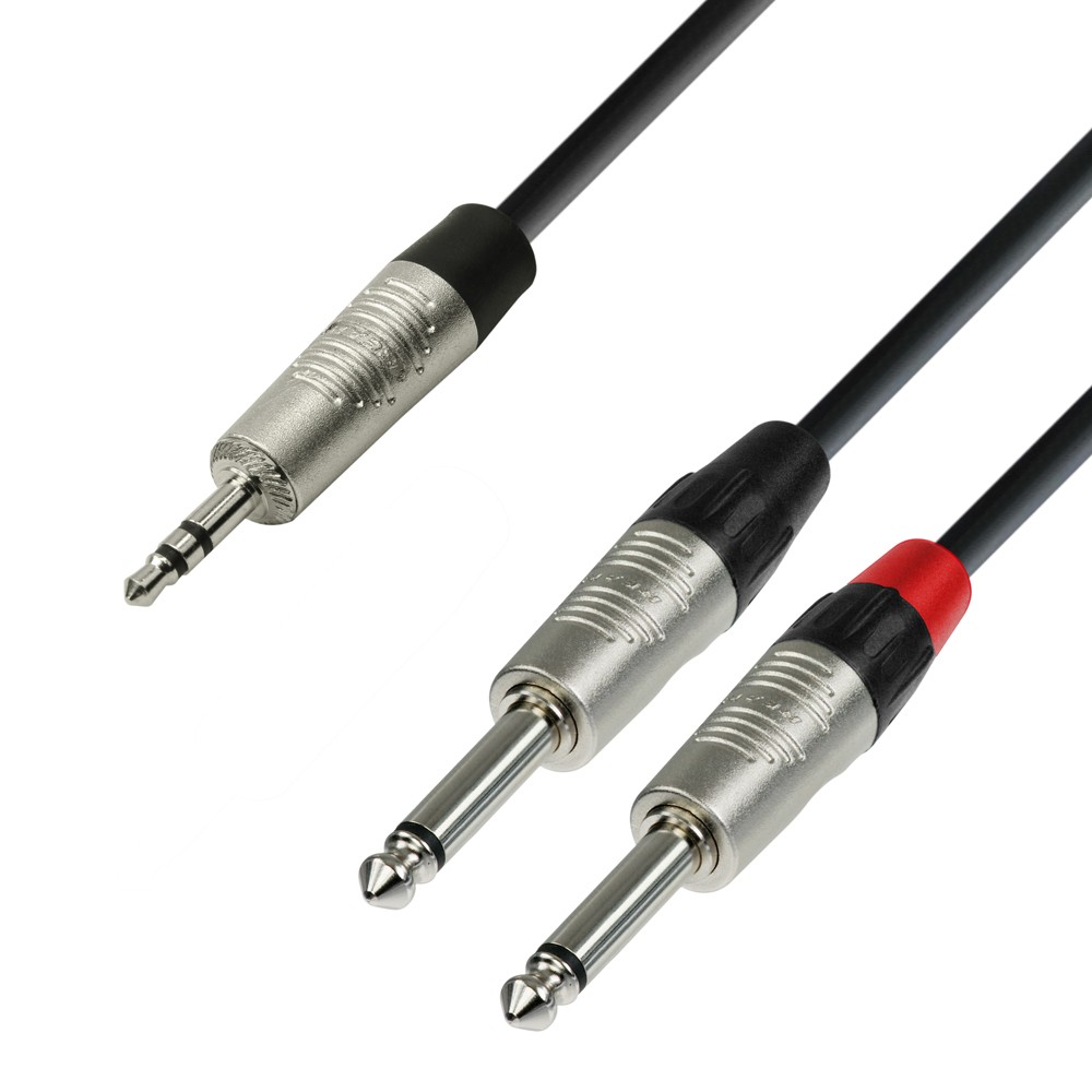 Adam Hall Professional REAN 3.5 mm to Dual 6.3 mm Audio Connector Cable, product image from Cggeorgallis