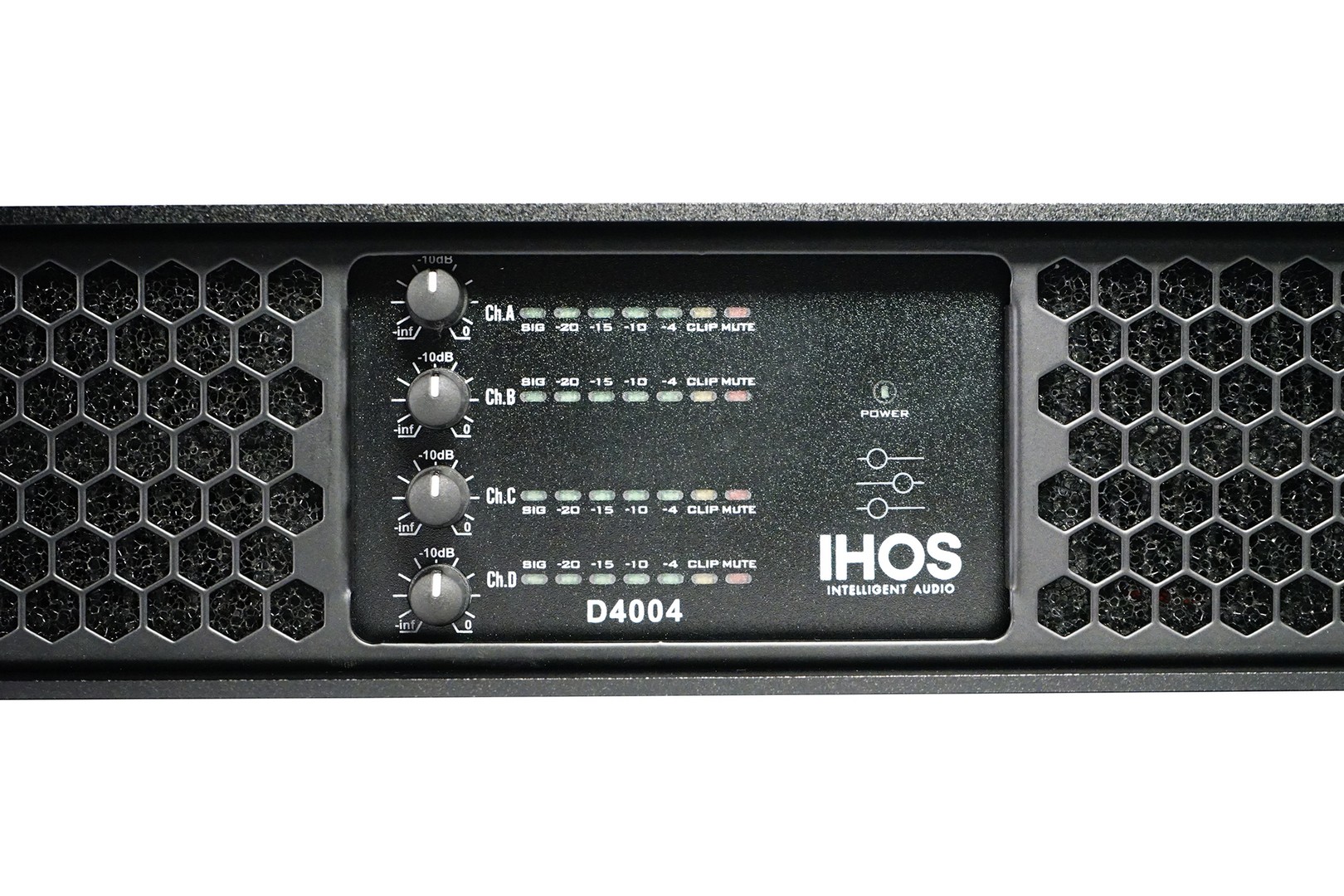Ixos High-Performance 4-Channel D Class Amplifier with VU Meter, product image from Cggeorgallis