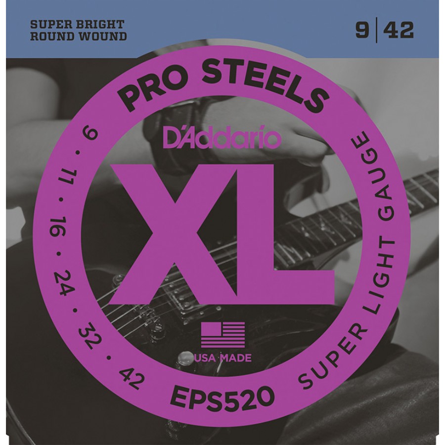 D'addario Bright & Bendy D’Addario Pro Steels 09-42 Electric Strings, product image from Cggeorgallis