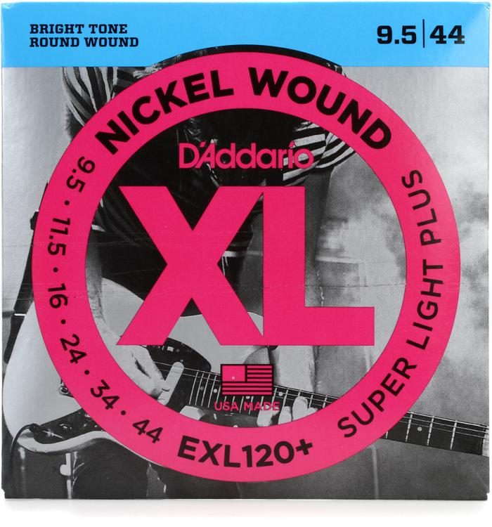 D'addario Super Light Plus Electric Guitar Strings 9.5-44 for Versatile Tone, product image from Cggeorgallis