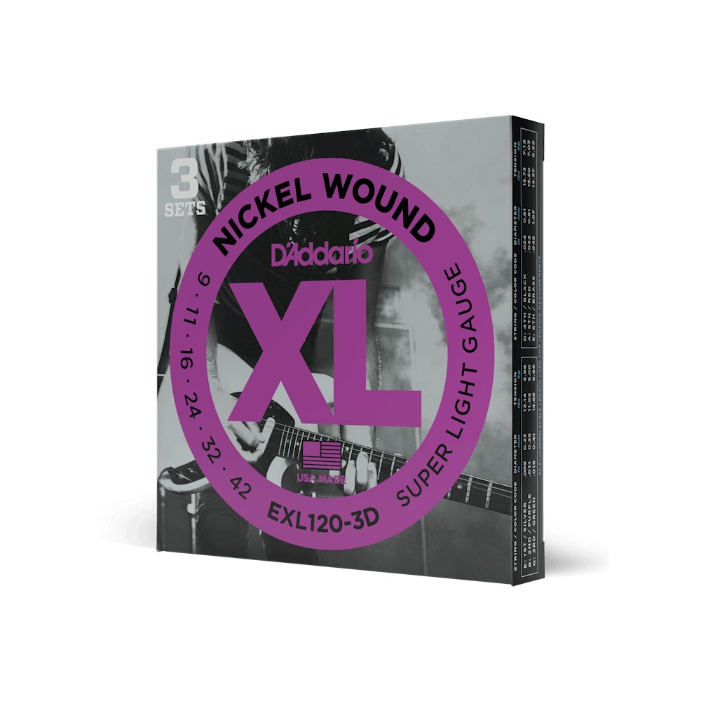 D'addario Super Light 009-042 XL Nickel Electric Guitar Strings Set, product image from Cggeorgallis