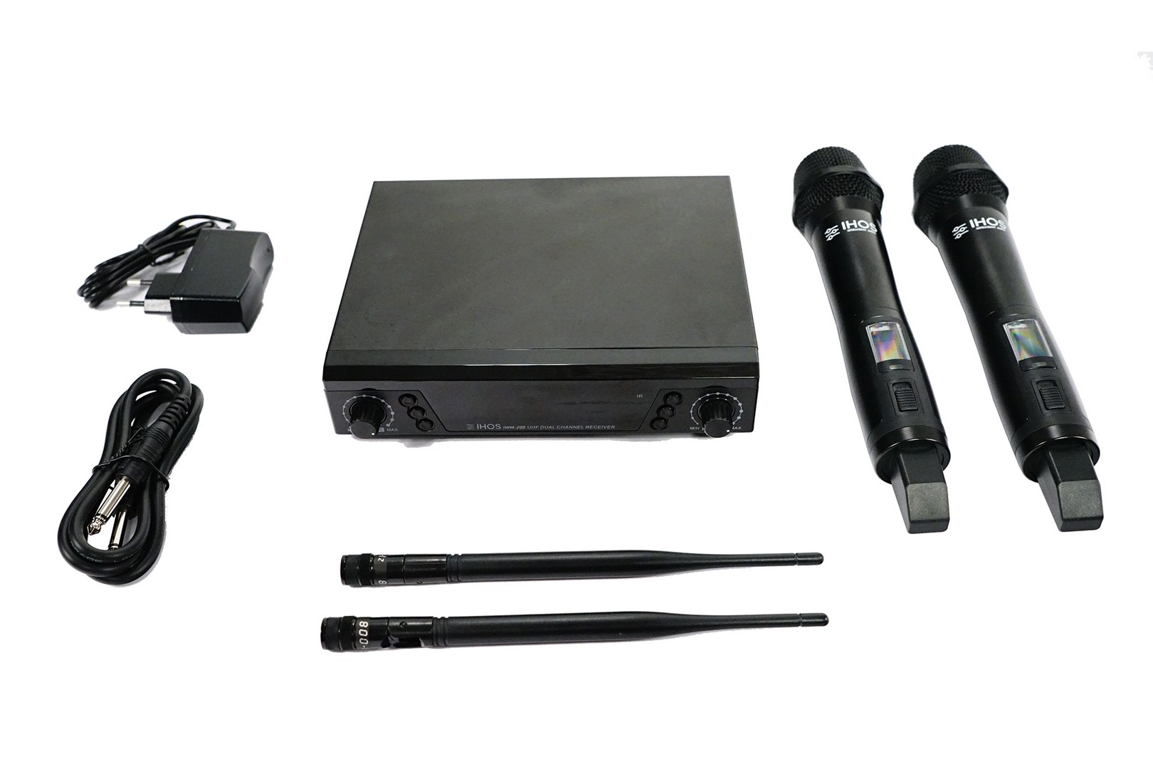 Ixos Double True Diversity UHF Wireless Mic System, 150 m Range, product image from Cggeorgallis