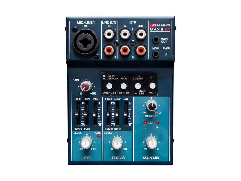 Equipson Bluetooth-Enabled Analog Audio Mixer with USB Port & Phantom Power, product image from Cggeorgallis