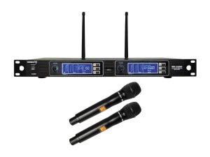 UHF 2-Channel Wireless Microphone System for Professionals