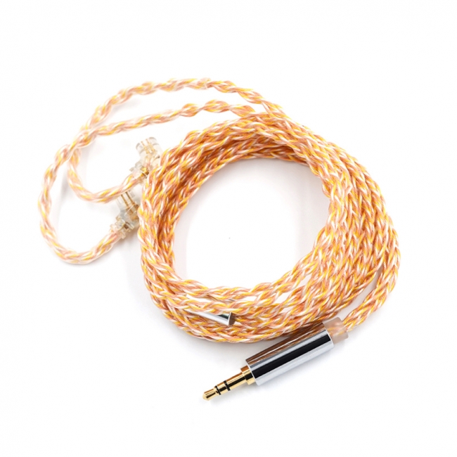 KZ Earphones Premium High-Resolution Silver & Gold Upgrade Cable, product image from Cggeorgallis