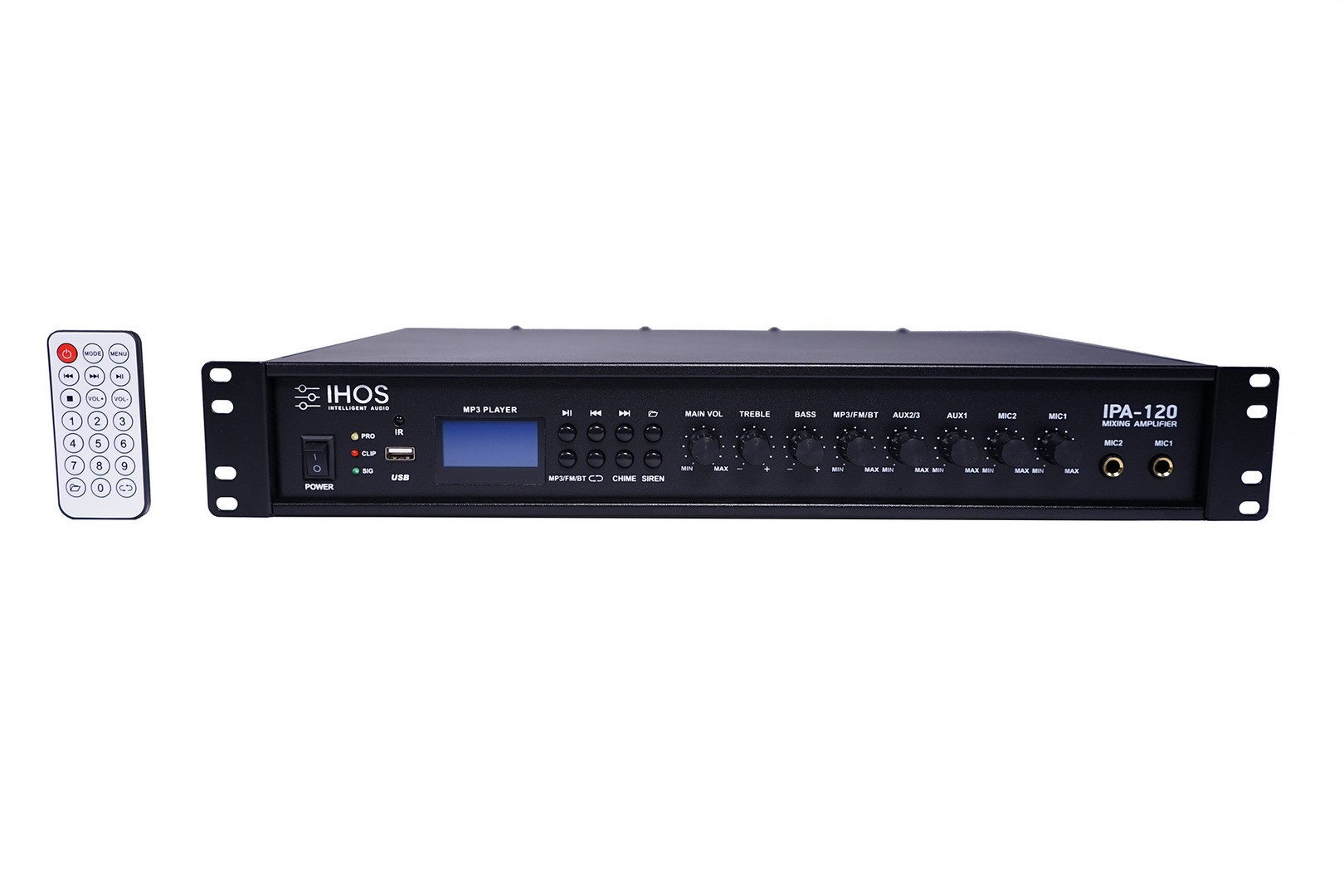 Ixos 120 W Public Address Mixer Amplifier with Bluetooth & USB Connectivity, product image from Cggeorgallis