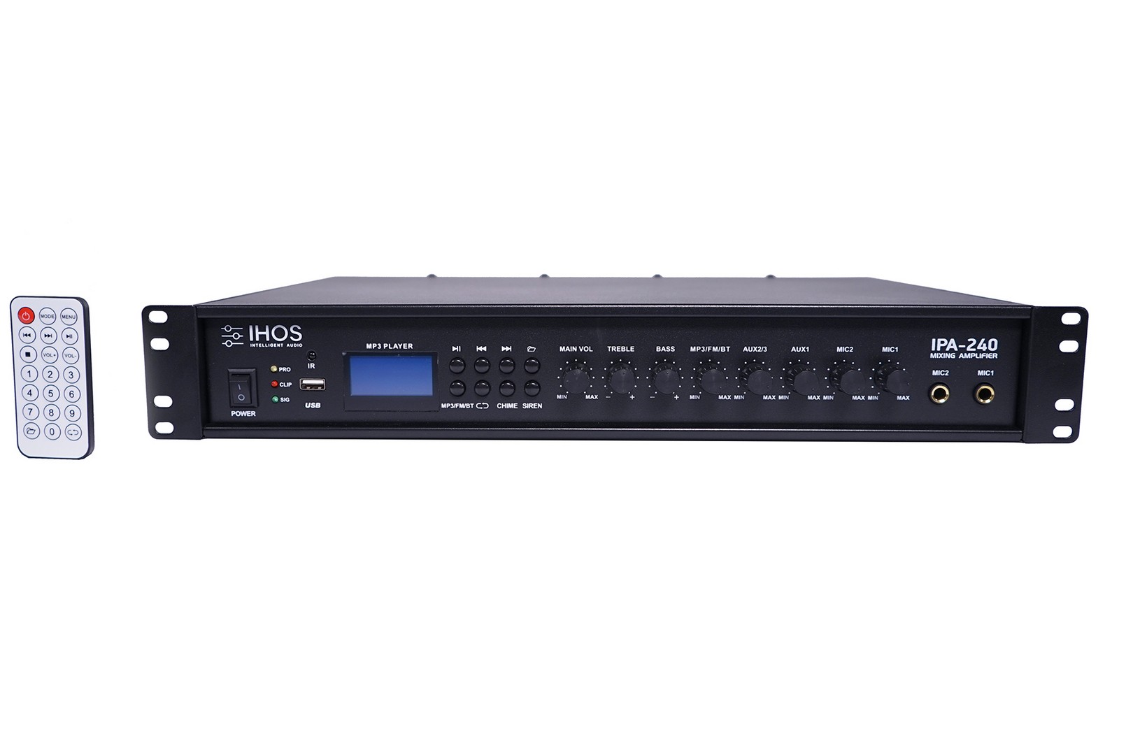 Ixos 240 W Public Address Mixer Amplifier with Bluetooth & USB Interface, product image from Cggeorgallis