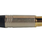 Seamless Audio Connection RCA Male Aerial Plug Chrome Black