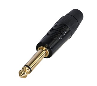 Rean Gold-Plated 6.3 mm Mono Plug for Clear Audio Signal, product image from Cggeorgallis