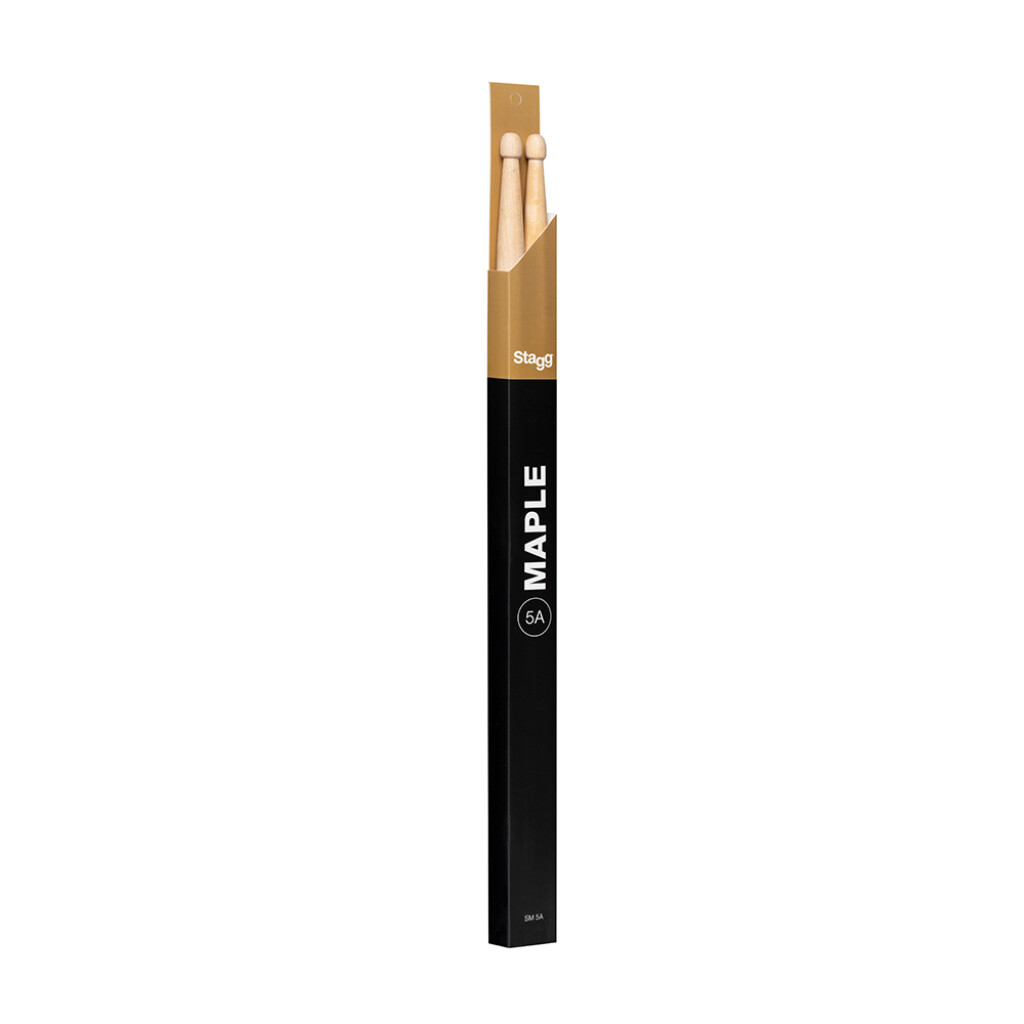 Stagg Durable Maple 5 A Drumsticks with Wooden Tips for Precise Play, product image from Cggeorgallis