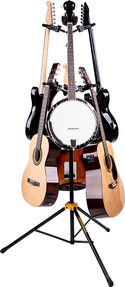 Secure 6 Guitar Stand with Auto Grip System for Easy Access, product image from Cggeorgallis