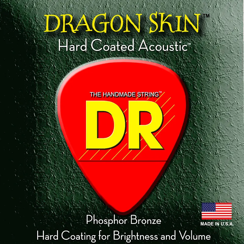 DR Strings DSA-12/56 Dragon Skin Coated Acoustic Guitar Strings, product image from Cggeorgallis