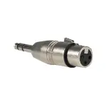 XLR 3 Female to 1/4" Male Adapter - Pack of 4 Chrome Units