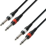 Clear Sound Twin Cable 6 M with Adam Hall TRS Plugs for Pro Audio